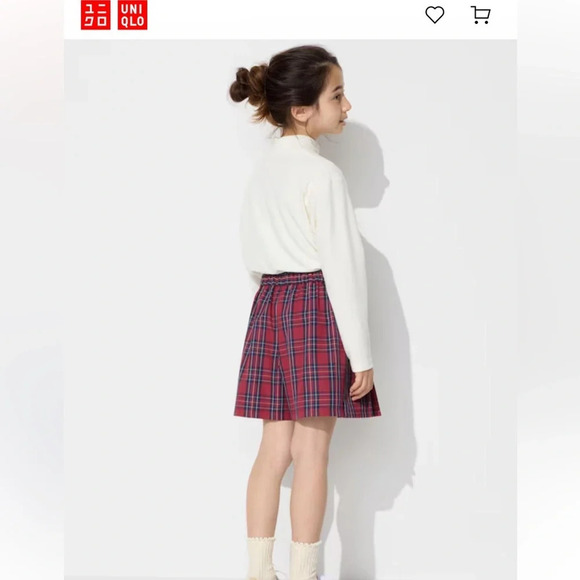 Uniqlo Checked Mini Plaid Pleated Shorts/Skirt, Size9-10 - Picture 11 of 11